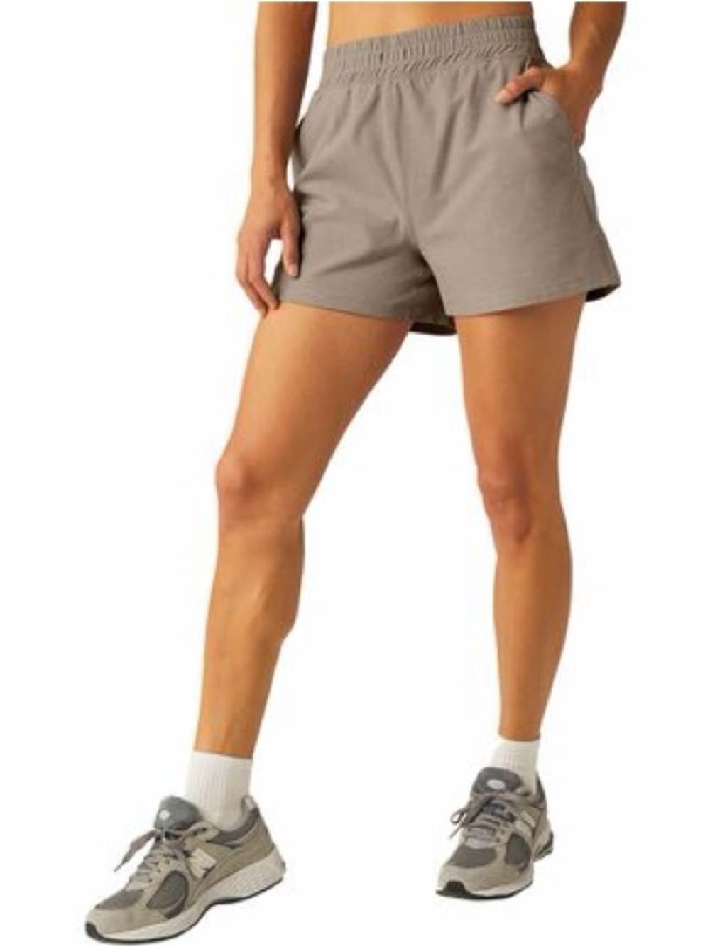 Beyond Yoga Spacedye High Waisted Trek Shorts - Birch Heather